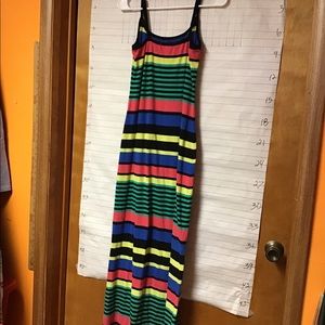DEREK HEART tall girl’s striped maxi dress size L